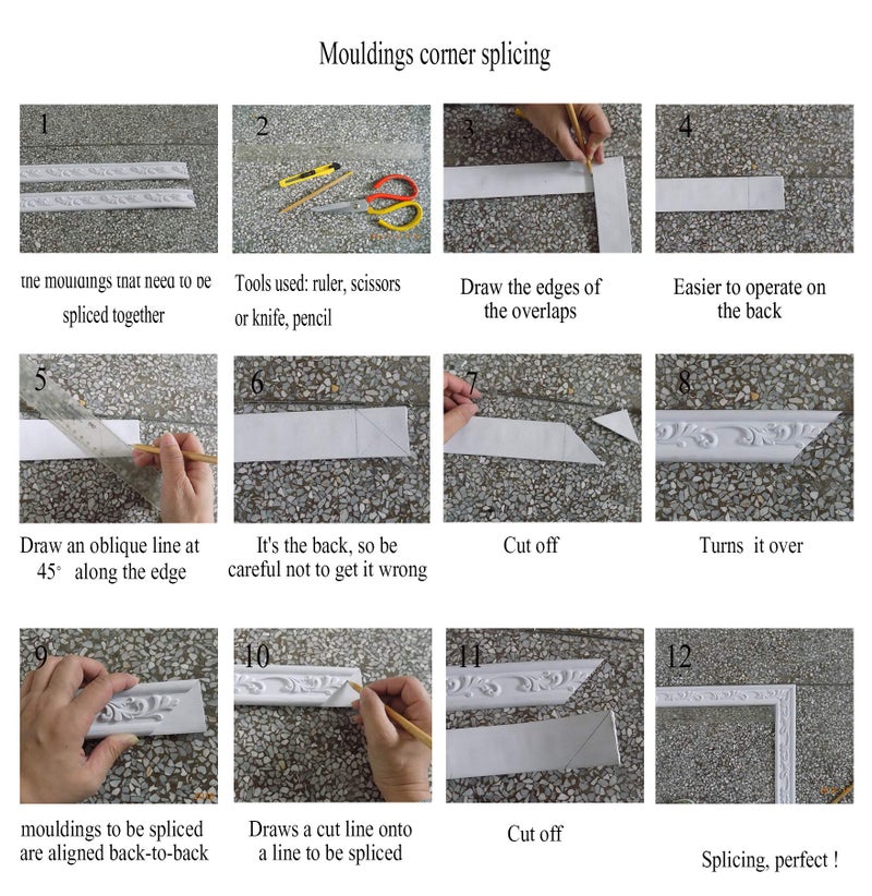 zhangbl Ceiling Wall Molding Trim Flexible Crown Zhangbl Home Decorate 2.68"(6.8cm) W x 0.28"(0.7cm) x 115" L - Image 5